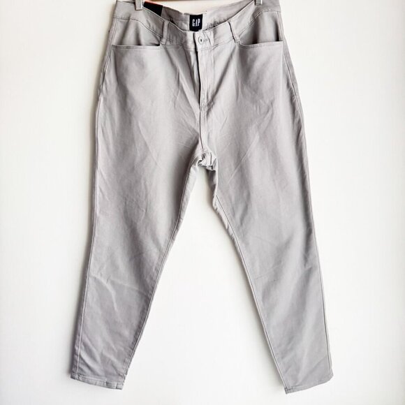 GAP Light Grey Classic Fit Casual Pants 16 - Picture 2 of 4